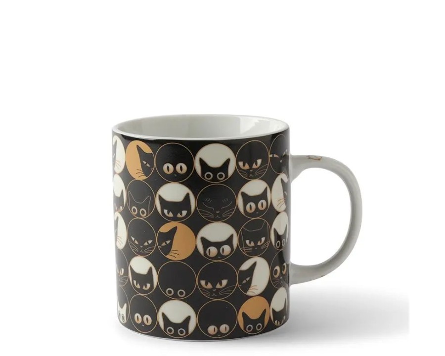 Miya Company Cat Eyes 8 Oz. Mug - Black | Cups/Mugs