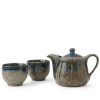 Miya Company Brown & Blue Glaze Tea Set | Tea Sets - Ceramic