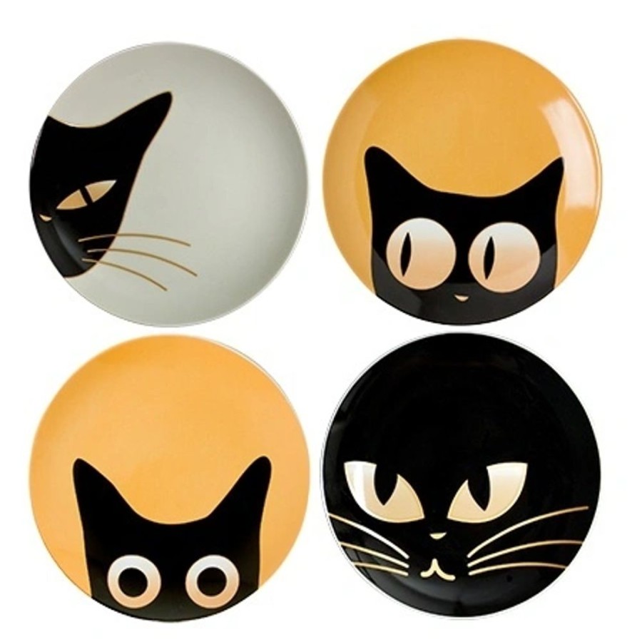 Miya Company Cat Eyes 6.5" Dessert Plate Set | Plates