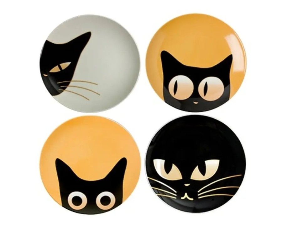 Miya Company Cat Eyes 6.5" Dessert Plate Set | Plates