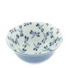 Miya Company Bowl Blue & White Dragonfly 6" | Medium Bowls