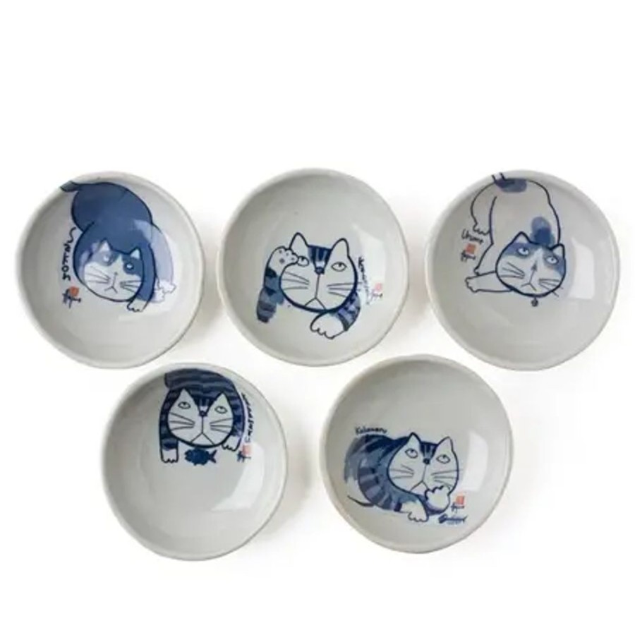 Miya Company Kabamaru 4.25" Mini Dish Set | Cats