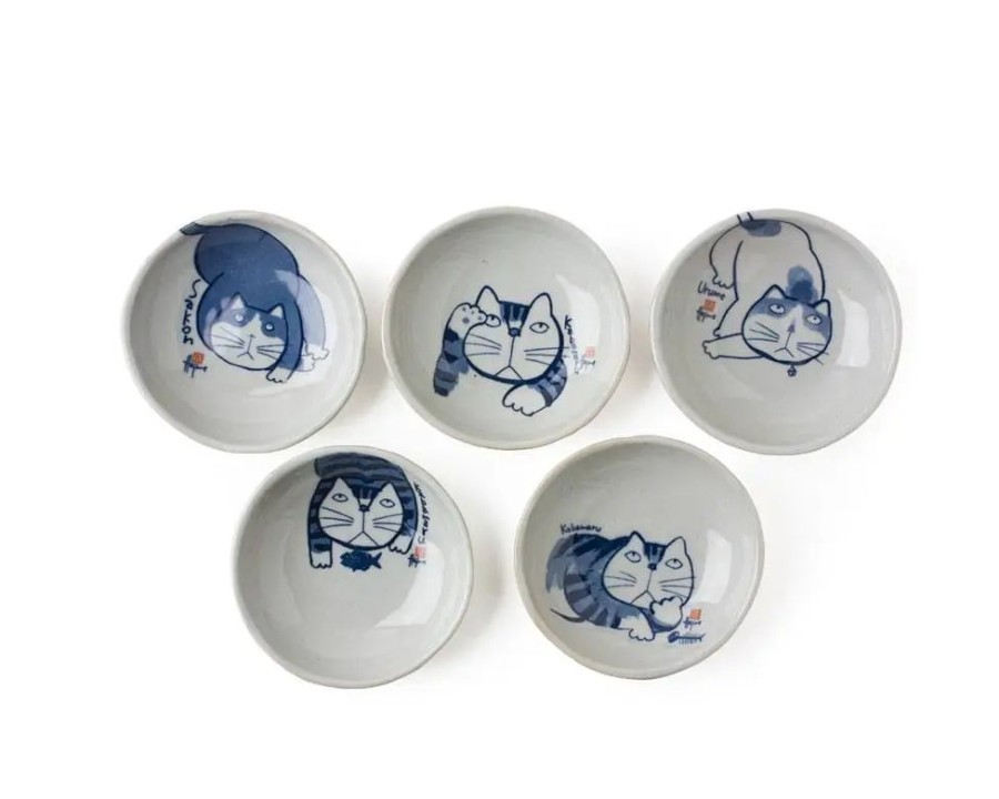 Miya Company Kabamaru 4.25" Mini Dish Set | Cats