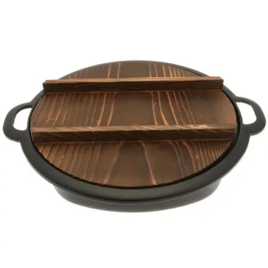 Miya Company Gyoza Pan Cast Iron With Lid | Cast Iron