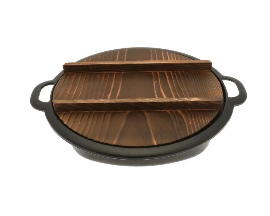 Miya Company Gyoza Pan Cast Iron With Lid | Cast Iron