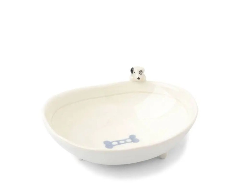 Miya Company Bowl Footed With Dog & Bone Design | Bowls