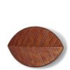 Miya Company Hazara Leaf Plate Brown 6" X 4.25" | Medium Plates