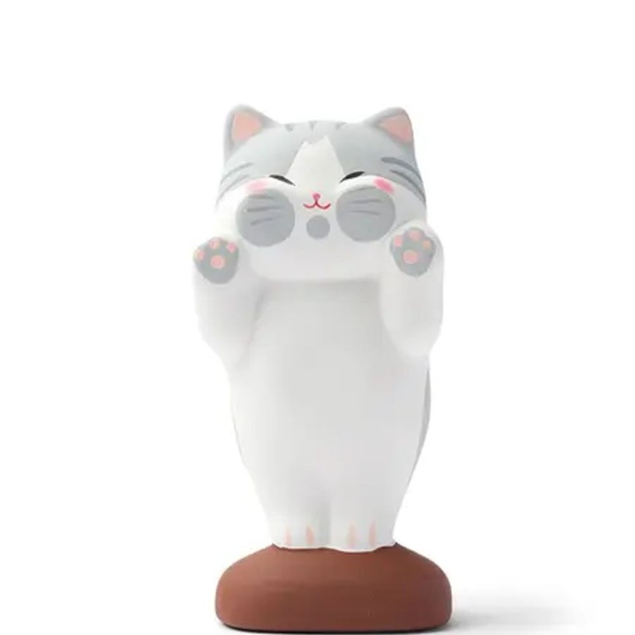 Miya Company Figurine Window Cat Gray | Cats