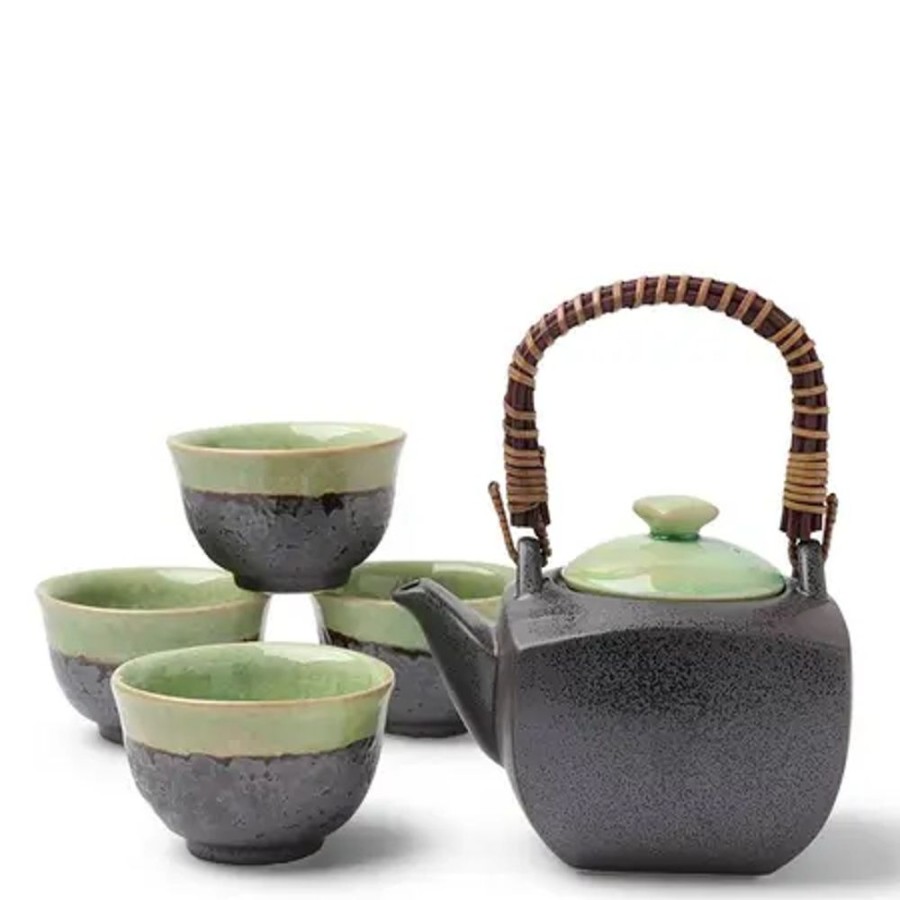 Miya Company Tea Set Bronze/Jade Square | Tea Sets - Ceramic