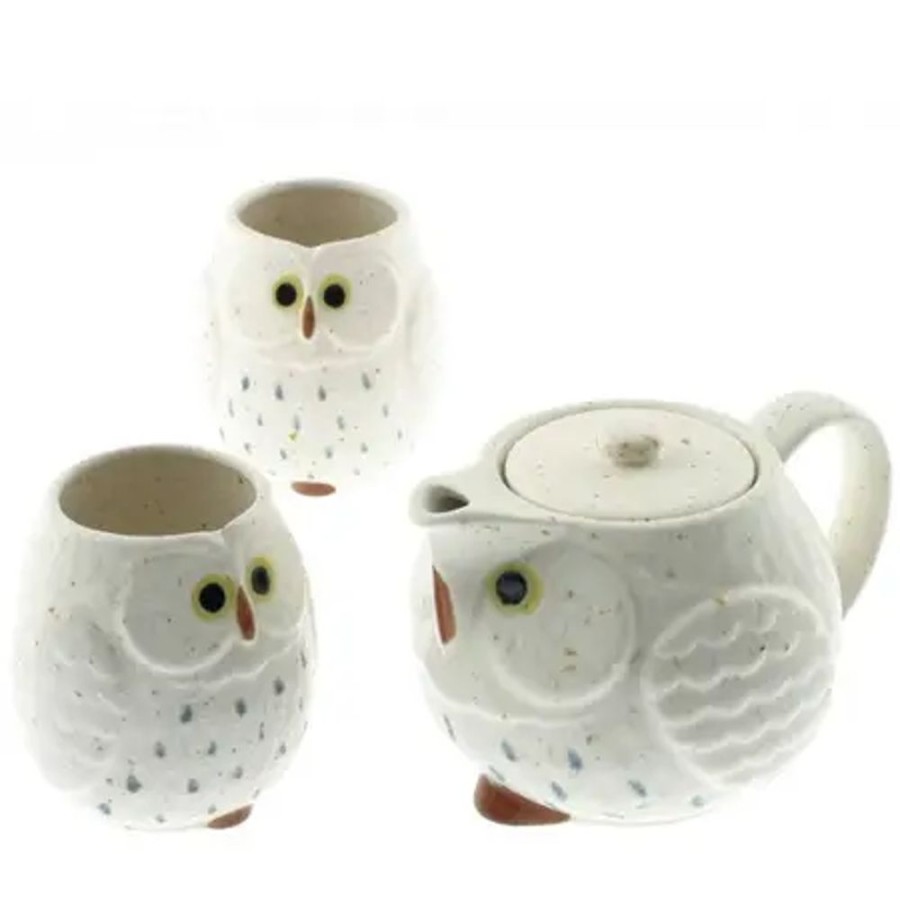 Miya Company Tea Set Owl White | Teaware