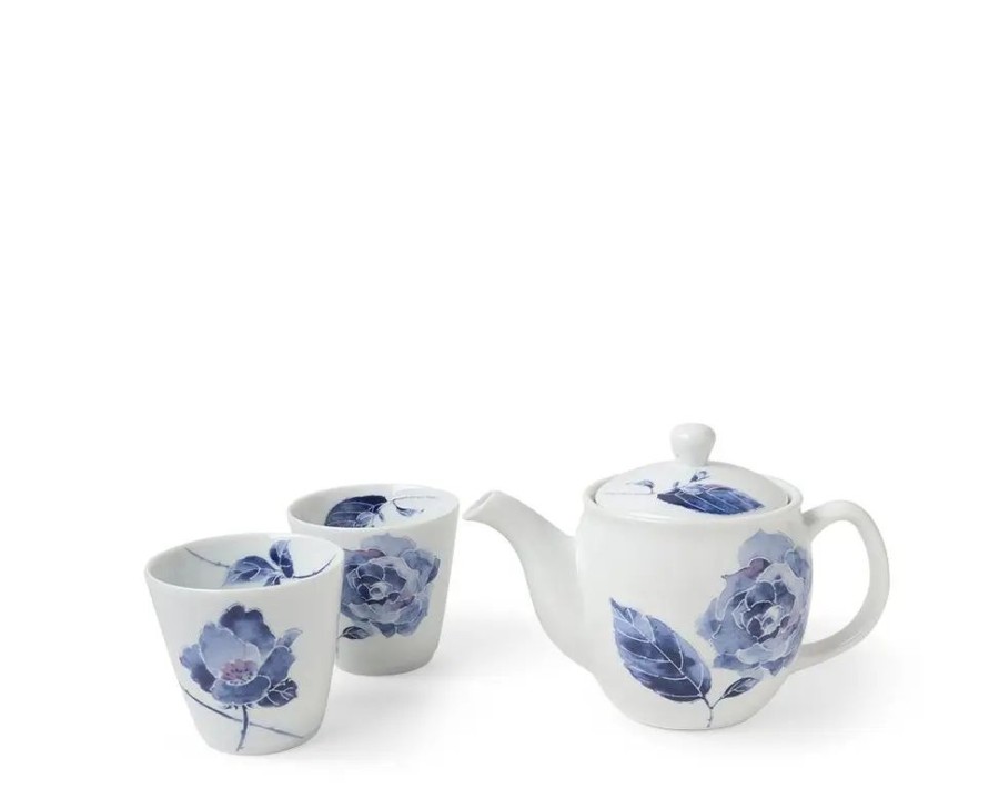 Miya Company Tea Set Blue Rose | Tea Sets - Ceramic