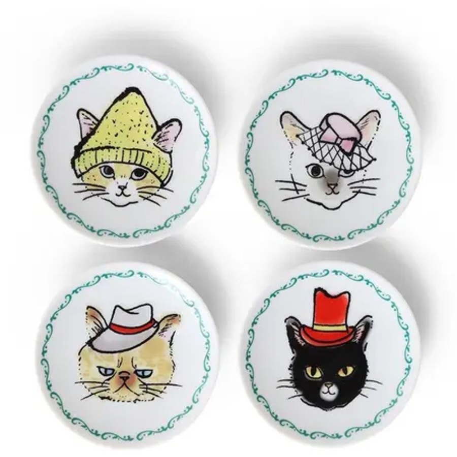 Miya Company Cats In Hats Mini Plate Set | Plates