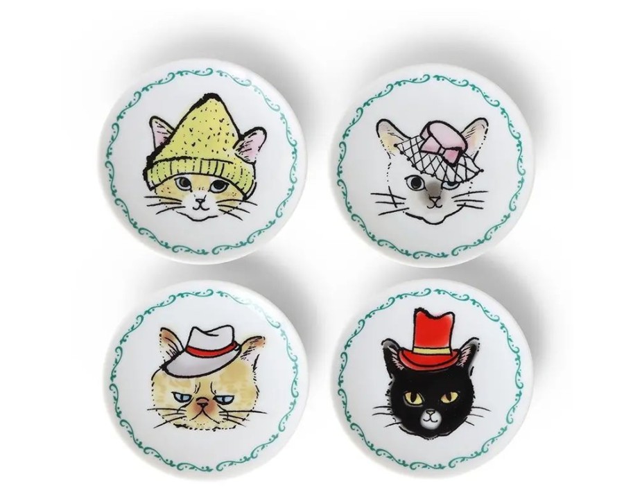 Miya Company Cats In Hats Mini Plate Set | Plates