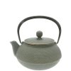 Miya Company Cast Iron Green/Bronze Hobnail Teapot 0.65L | Teapots - Cast Iron