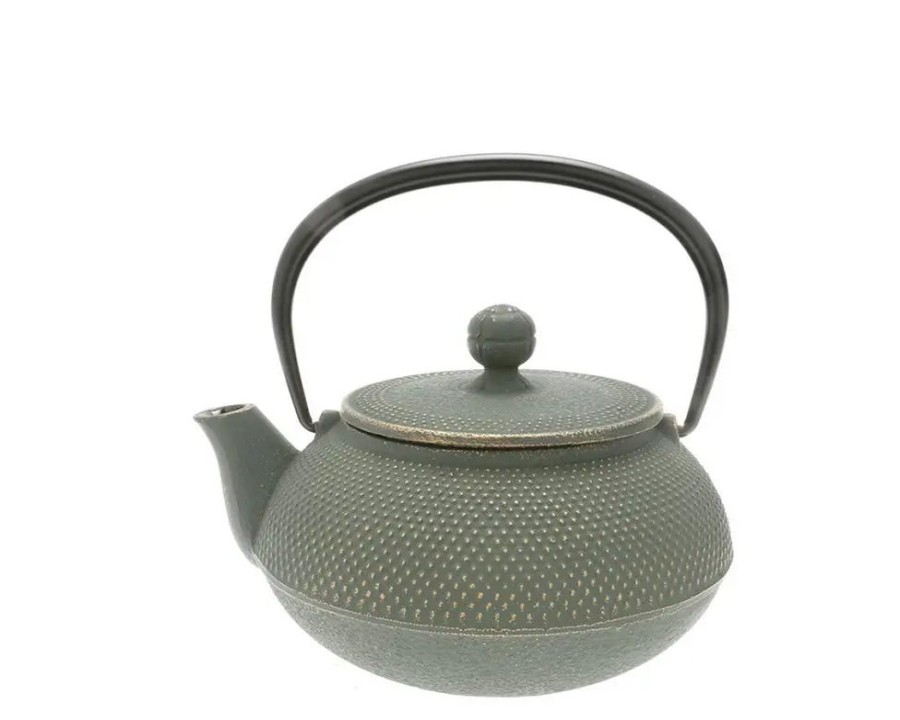 Miya Company Cast Iron Green/Bronze Hobnail Teapot 0.65L | Teapots - Cast Iron