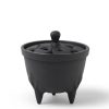 Miya Company Incense Holder Cast Iron Black Flower Petal | Incense