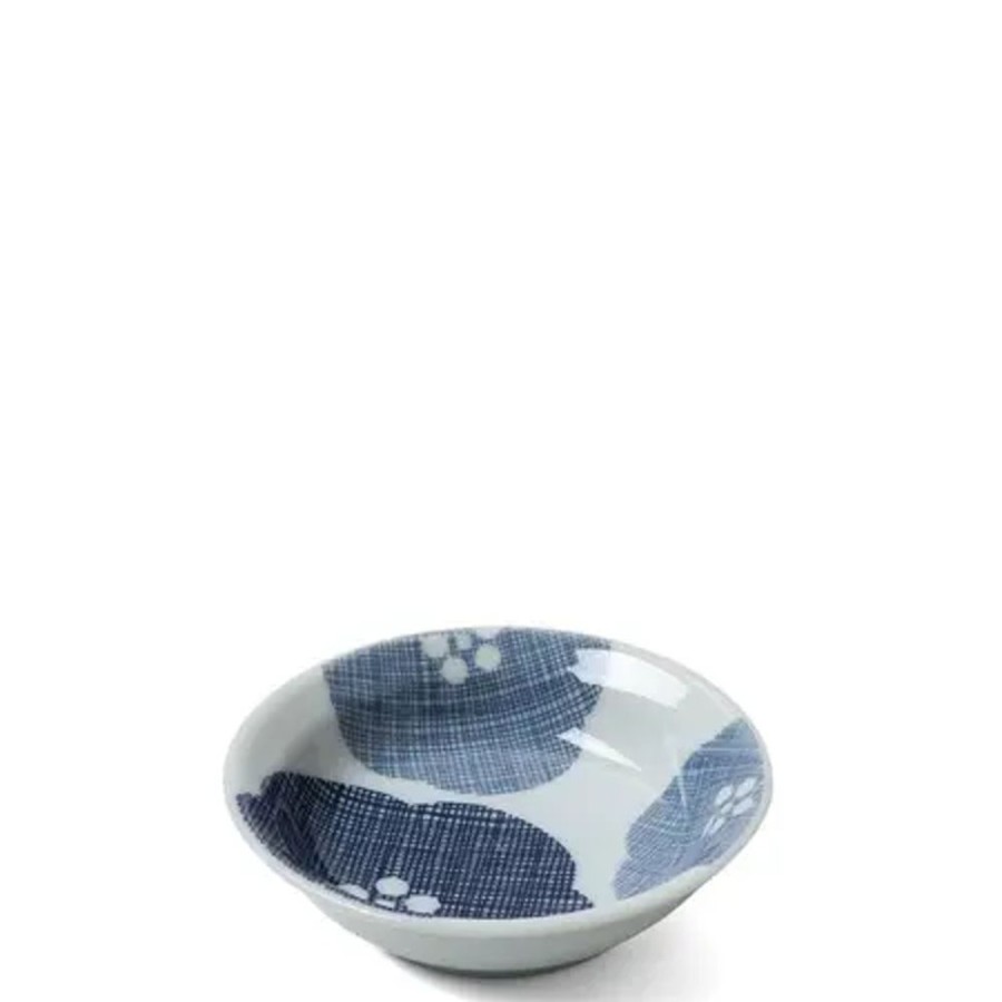 Miya Company Blue Textile Petals Sauce Dish | Sauce Dishes