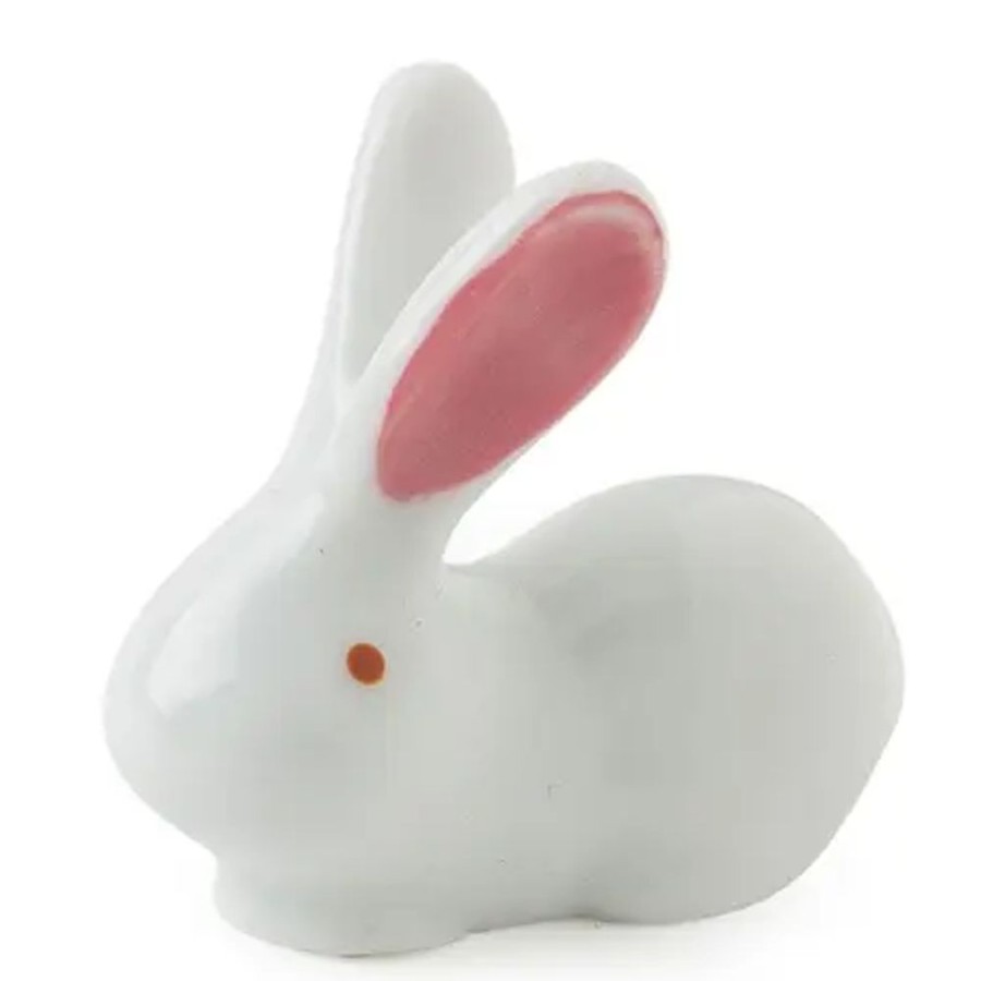 Miya Company White Rabbit Chopstick Rest - Pink Ears | Rabbits