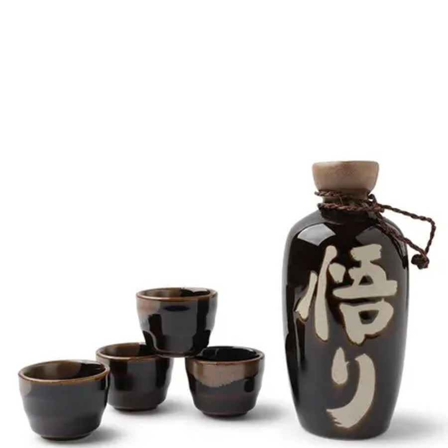 Miya Company Sake Set Tenmoku Satori | Sake Sets