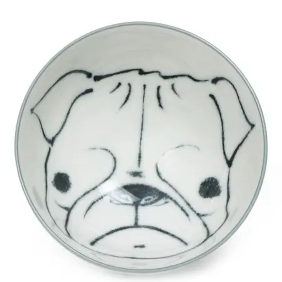 Miya Company Dog Days 4.5" Rice Bowl - Pug | Dogs