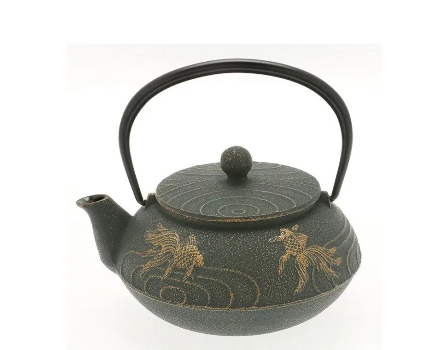 Miya Company Cast Iron Teapot Bronze Goldfish | Teapots - Cast Iron