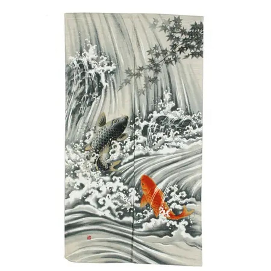 Miya Company Koi Waterfall Noren | Fish