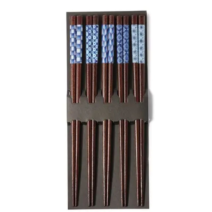 Miya Company Chopsticks Set Wood Aizome Patterns | Chopsticks