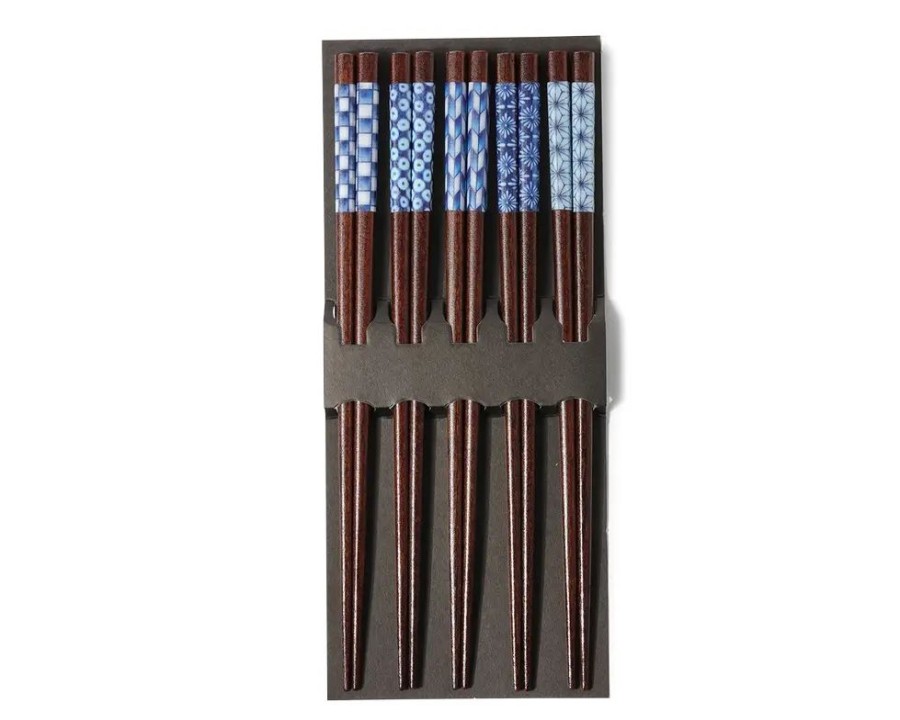 Miya Company Chopsticks Set Wood Aizome Patterns | Chopsticks