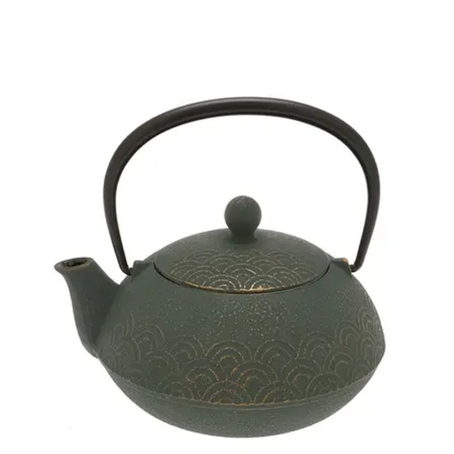 Miya Company Teapot Cast Iron Bronze Waves | Teapots - Cast Iron