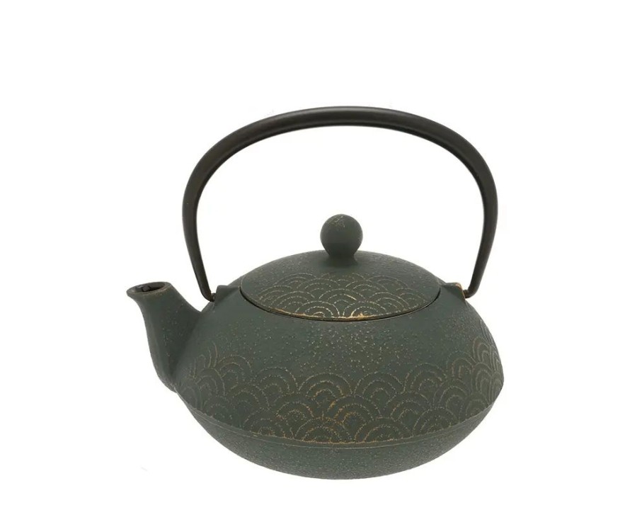 Miya Company Teapot Cast Iron Bronze Waves | Teapots - Cast Iron