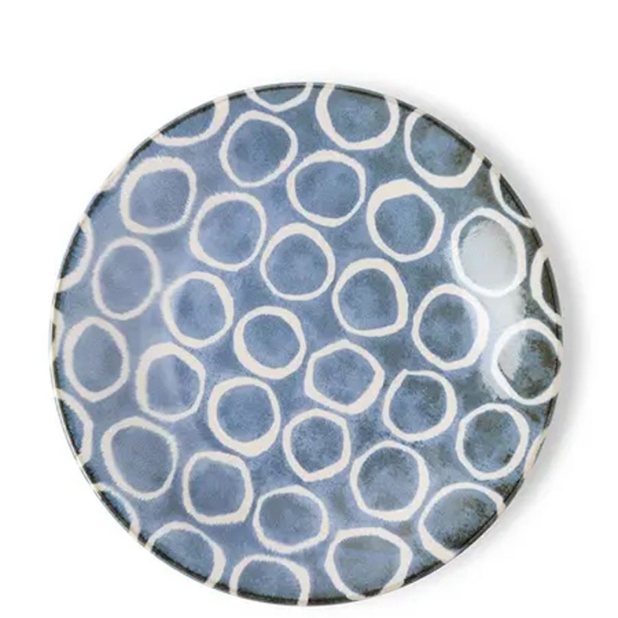 Miya Company Rustic White Circles 11" Plate | Large Plates