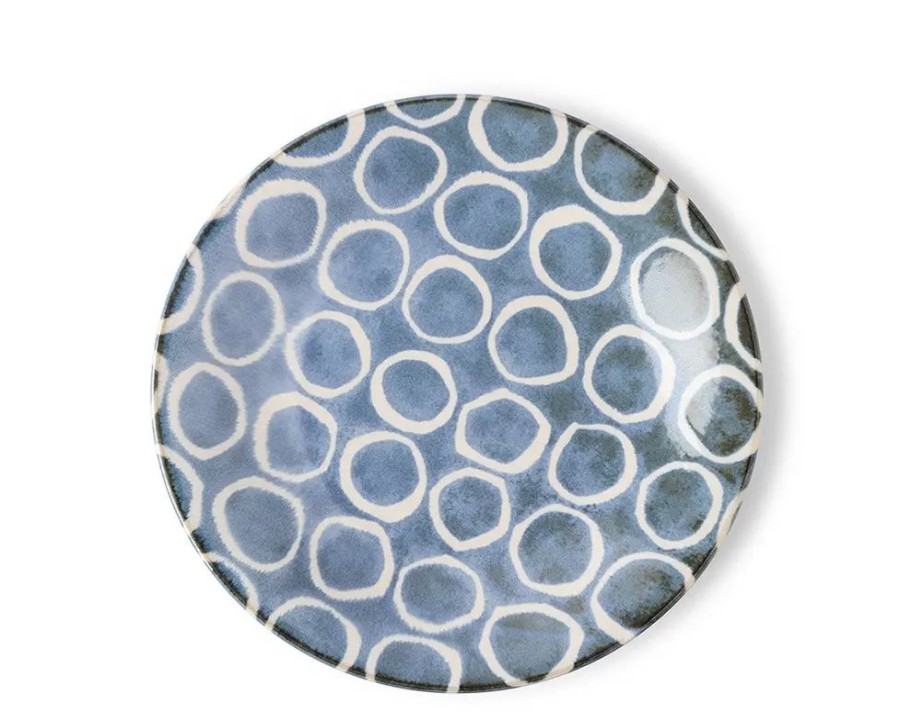 Miya Company Rustic White Circles 11" Plate | Large Plates