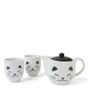 Miya Company Tea Set Cat White | Tea Sets - Whimsical