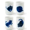 Miya Company Midnight Blue Cat Cup Set | Cats