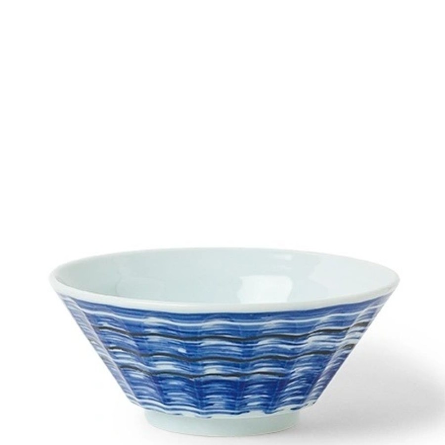 Miya Company Blue Strokes 8.5" Ramen Bowl | Ramen Bowls