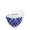 Miya Company Mini Plate 3.75" Blue & White Teacup Check | Sauce Dishes