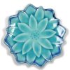 Miya Company Turquoise Blue Mum 4.75" Plate | Small Plates