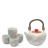 Miya Company Calligraphy White Tea Set | Tea Sets - Ceramic