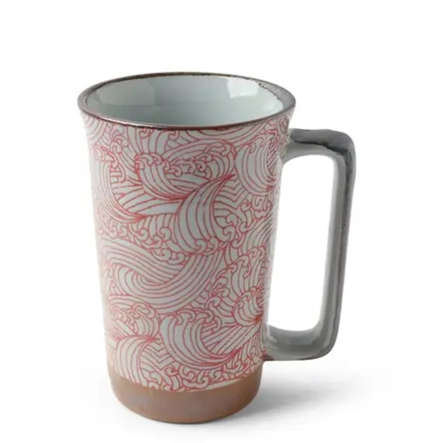 Miya Company Tall Mug Red Wave 12 Oz. | Mugs