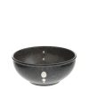 Miya Company Satin Black White Dots 6-1/4" Bowl | Medium Bowls