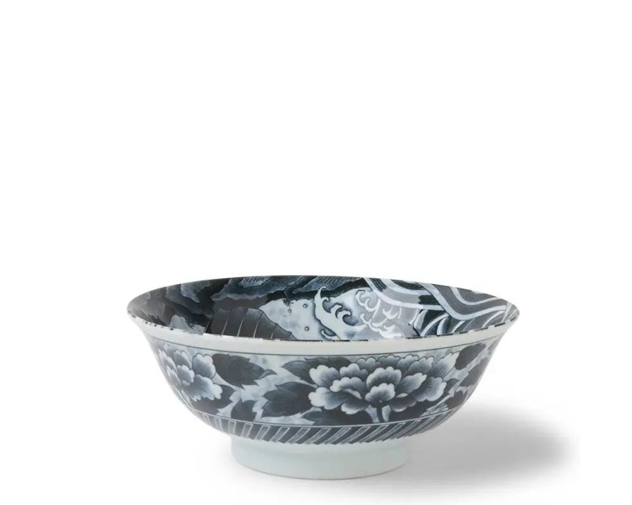 Miya Company Black Ko-Imari Carp Bowl 8-1/4" | Bowls