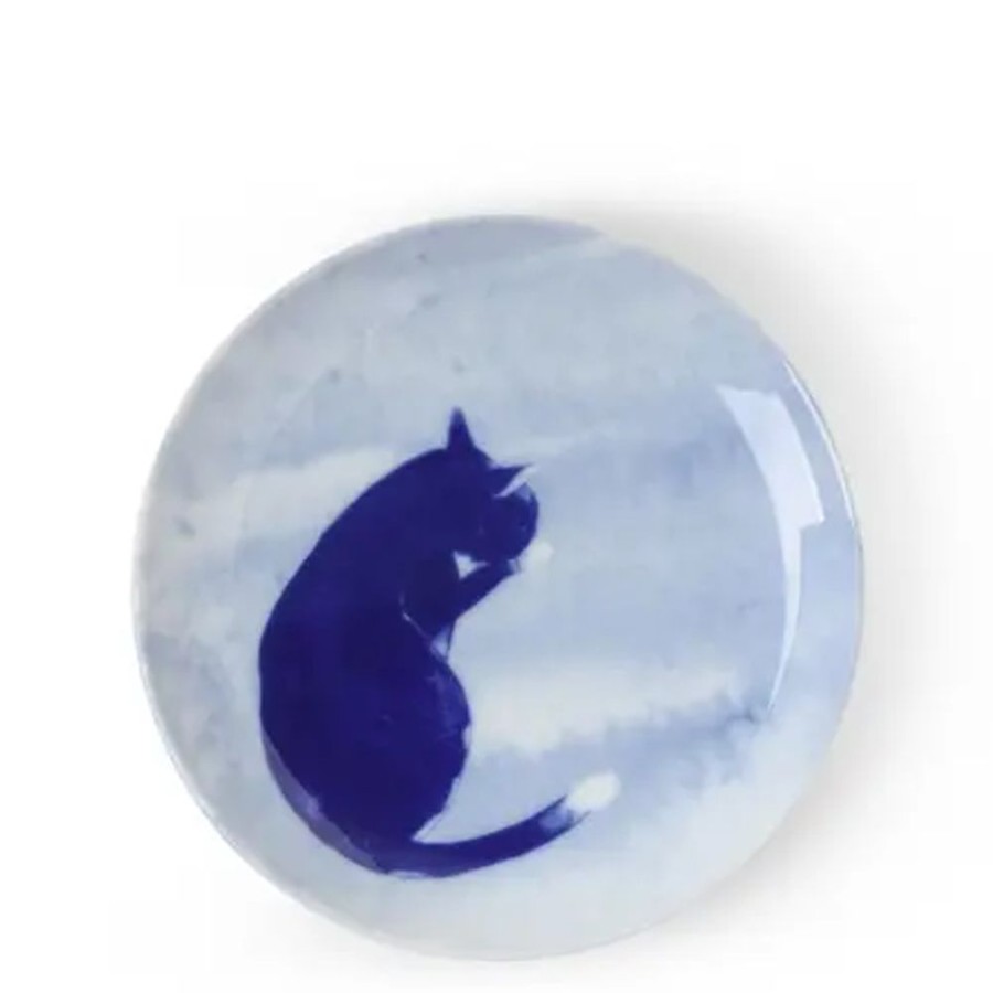 Miya Company Blue Cat Grooming Plate | Plates