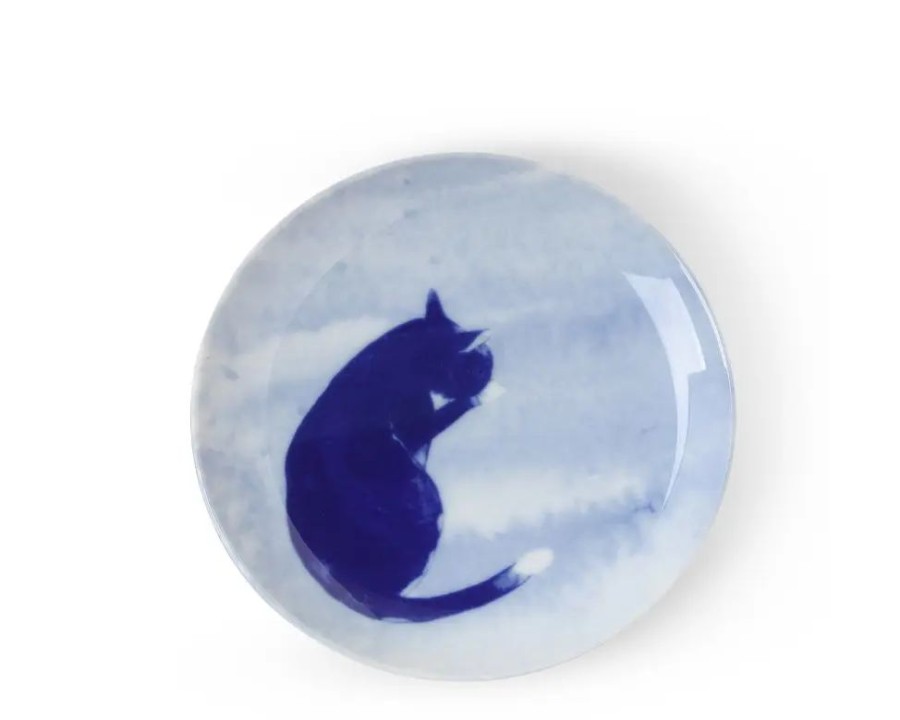 Miya Company Blue Cat Grooming Plate | Plates