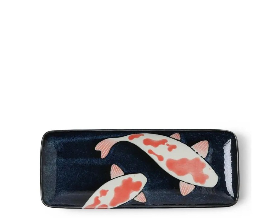 Miya Company Namako Koi Rectangle Plate | Medium Plates