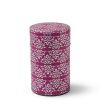 Miya Company Tea Canister Fuschia/Silver Bar | Teaware Accessories