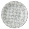 Miya Company Grid 6.5" Round Plate - Gray | Medium Plates