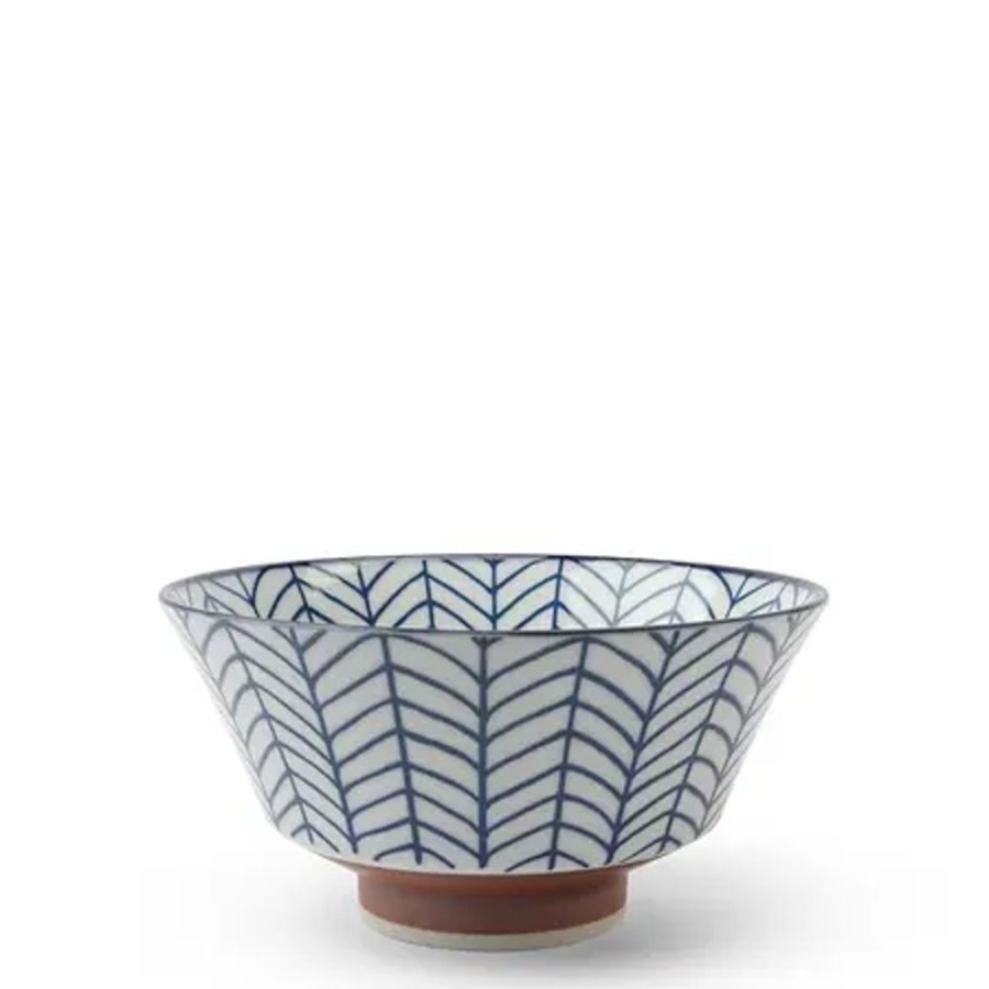 Miya Company Blue White Ramen Bowl 7" Shimamon | Ramen Bowls