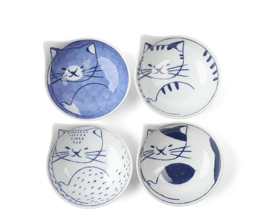 Miya Company Nekotori Cat Bowl 3.75" Set/4 | Bowls