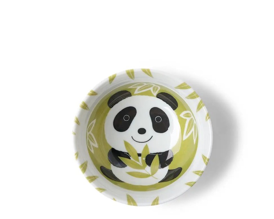 Miya Company Bowl Green Bamboo + Panda 5" | Pandas