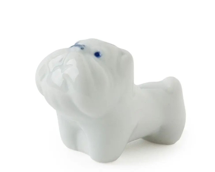 Miya Company Bulldog Chopstick Rest - White | Dogs